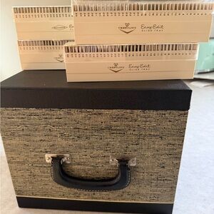 Vintage Slide Tray Storage Box with 4 slide trays